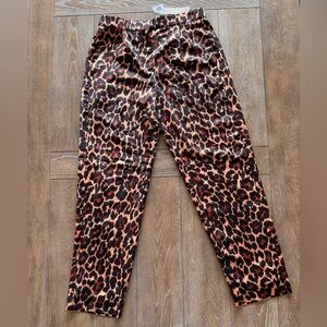 J. Crew Women's Leopard Print Straight Leg Pants - Black and Brown